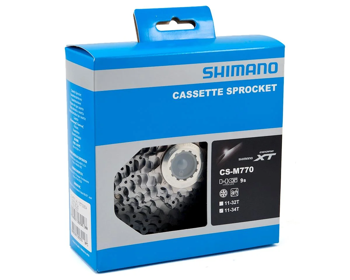 Shimano XT CS-M770 Cassette (Silver) (9 Speed) (Shimano HG) (11-34T) - view 2